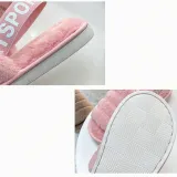 Toddlers Kids Pure Color Flannel Warm Winter Home House Open Toe Slippers For Kids and Parents