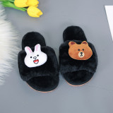 Toddlers Kids Soft Plush Fleece Bear Rabbit Warm Winter Home House Slippers