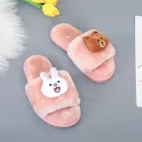 Toddlers Kids Soft Plush Fleece Bear Rabbit Warm Winter Home House Slippers