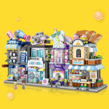 Ceative Play Building Blocks Street View Architecture Puzzles Toys For Kids 6+ Boys Girls Gifts
