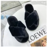 Toddlers Kids Pure Color Flannel Warm Winter Home House Open Toe Slippers For Kids and Parents