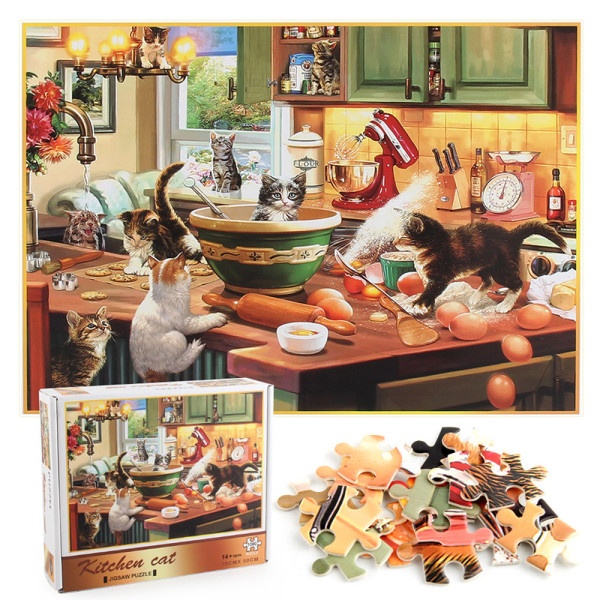 Pet Dogs Develop Creativity Play 1000 Pieces Cardboard Puzzles For Adults Kids