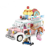 Ceative Play Mini Building Blocks Fruit Truck Toys For Kids 6+ Boys Girls Gifts