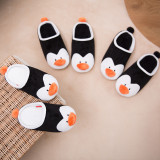 Toddlers Kids Penguin Flannel Warm Winter Home House Slippers For Kids and Parents