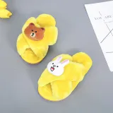 Toddlers Kids Soft Plush Fleece Cross Bear Rabbit Warm Home House Slippers