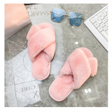 Toddlers Kids Pure Color Flannel Warm Winter Home House Open Toe Slippers For Kids and Parents