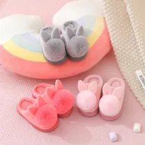 Toddlers Kids Rabbit Ears Warm Winter Home House Slippers
