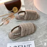 Toddlers Kids Pure Color Flannel Warm Winter Home House Open Toe Slippers For Kids and Parents