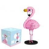 Ceative Play Mini Building Blocks Pink Flamingo Puzzles Toys 890PCS For Kids 6+ Boys Girls Gifts