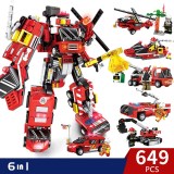 Ceative Play Building Mini Blocks Transformers 6In1 Kids 6+ Boys Girls Gifts