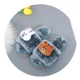 Toddlers Kids Soft Plush Fleece Bear Rabbit Warm Winter Home House Slippers