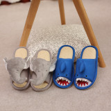 Toddlers Kids 3D Cartoon Shark Fiberflax Home Slippers