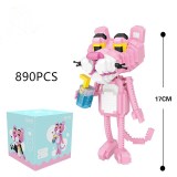 Ceative Play Mini Building Blocks The Pink Panther Puzzles Toys 890PCS For Kids 6+ Boys Girls Gifts