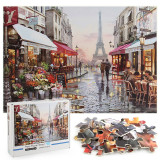 Pairs The Eiffel Tower Flower Street Develop Creativity Play 1000 Pieces Cardboard Puzzles For Adults Kids