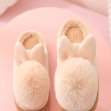 Toddlers Kids Rabbit Ears Warm Winter Home House Slippers