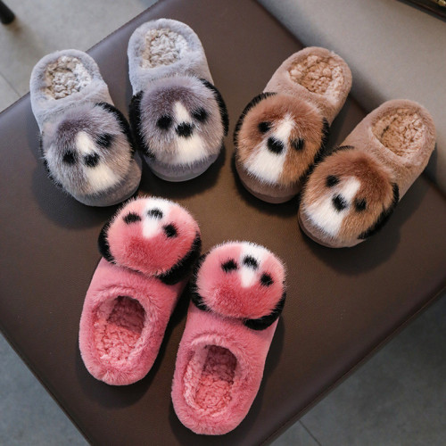 Toddlers Kids Cute Dog Warm Winter Home House Slippers