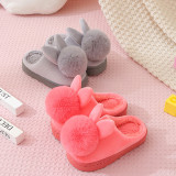 Toddlers Kids Rabbit Ears Warm Winter Home House Slippers