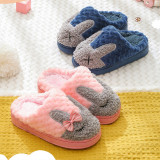 Toddlers Kids Rabbits Flannel Warm Winter Home House Slippers For Kids and Parents