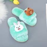 Toddlers Kids Soft Plush Fleece Bear Rabbit Warm Winter Home House Slippers