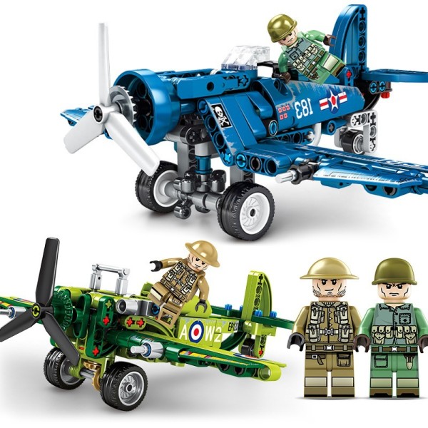 Ceative Play Building Blocks Military Assembly Fighter Toys Kids 6+ Boys Girls Gifts