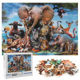 Animals World Develop Creativity Play 1000 Pieces Cardboard Puzzles For Adults Kids