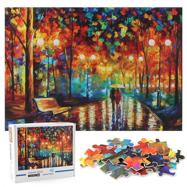 Colorful World Develop Creativity Play 1000 Pieces Cardboard Puzzles For Adults Kids