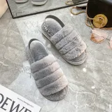 Toddlers Kids Pure Color Flannel Warm Winter Home House Open Toe Slippers For Kids and Parents