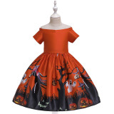 Toddler Kid Girl Cosplay Halloween Witch A-line Dress With Hat