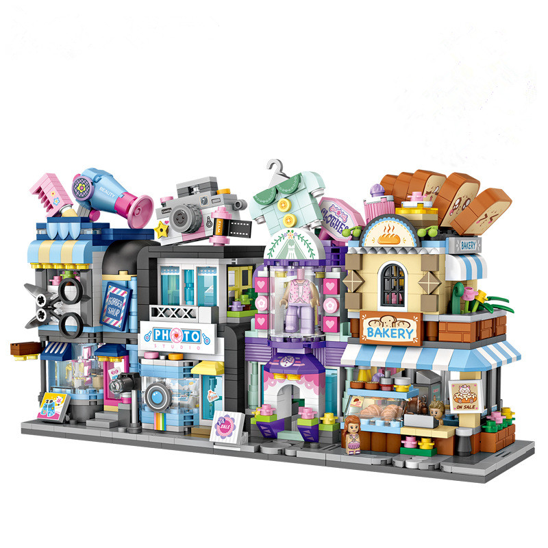 Ceative Play Building Blocks Street View Architecture Puzzles Toys For Kids 6+ Boys Girls Gifts