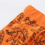 Toddle Kid Boys Yellow Dinosaurs Pattern Cotton Drawstring Shorts