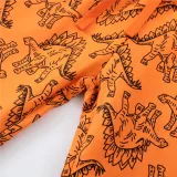 Toddle Kid Boys Yellow Dinosaurs Pattern Cotton Drawstring Shorts