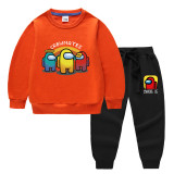 Toddlers Kids Boy Print Among Us Crewmate Cotton Sweatshirts Tops and Jogger Pant Two Pieces