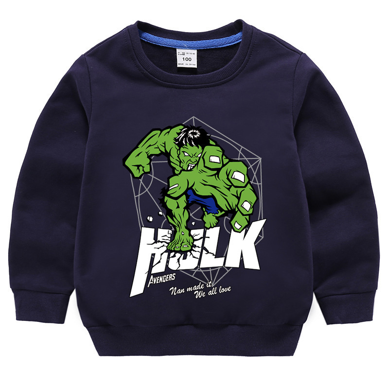 Toddler Kids Boy Cartoon Hulk Slogans Cotton Sweatshirt Top