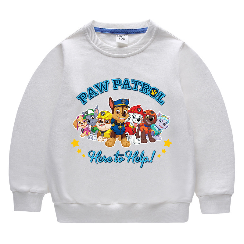 Toddler Kids Boy Cartoon PAW Patrol Dog Slogans Pullover Cotton Sweatshirt Tops