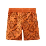 Toddle Kid Boys Yellow Dinosaurs Pattern Cotton Drawstring Shorts