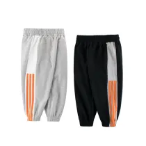 Toddler Kids Boy Pure Color Stripes Casual Cotton Pants