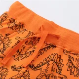 Toddle Kid Boys Yellow Dinosaurs Pattern Cotton Drawstring Shorts