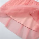 Toddler Girls Glitter Stars Ruffles Short Sleeves Pink Tutu Dresses
