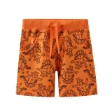 Toddle Kid Boys Yellow Dinosaurs Pattern Cotton Drawstring Shorts