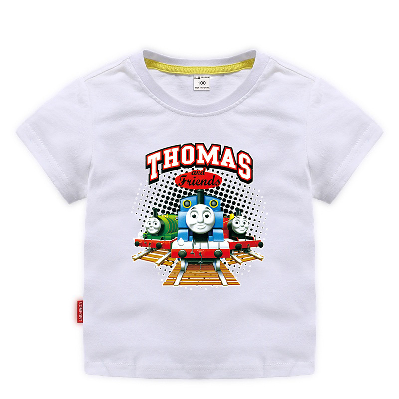 Toddle Kids Boys Cartoon Thomas Train Cotton T-shirt