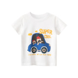 Toddle Kids Boys Print Slogans Cute Car Cotton T-shirt