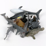Educational Realistic 12PCS Mini Marine Organism Animal Figures Playset Toys