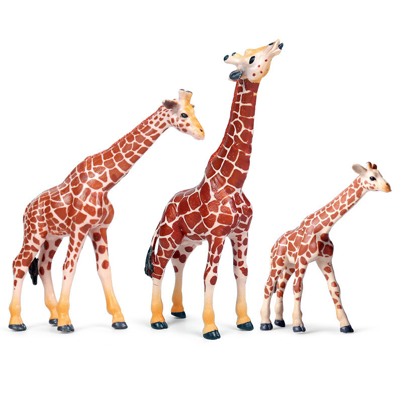 Educational Realistic 3PCS Giraffes Animals Figures Playset Toys