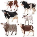Educational Realistic Small Cow Farm Animals Figures Playset Toys