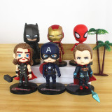 Marvel Hero Model 6pcs Cake Topper Decoration Figures Playset Toys