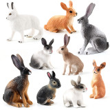 Educational Realistic Rabbit Animals Model Figures Playset Toys