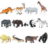 Educational Realistic 12PCS Wild Animals Mini Model Sets Figures Playset Toys