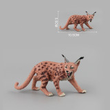 Educational Realistic Simulation Lynx Serval Animals Model Figures Playset Toys