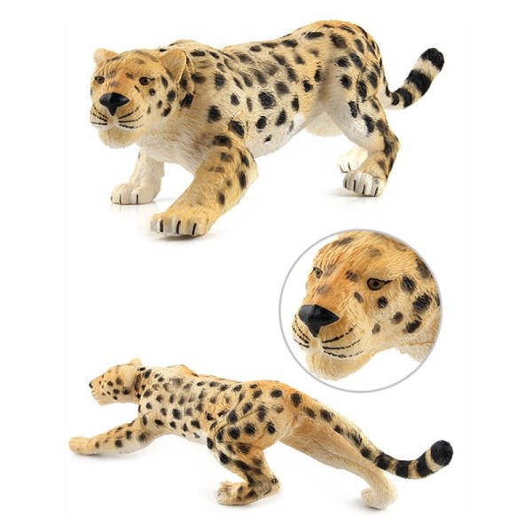 Educational Realistic Leopard Wild Animals Figures Playset Toys
