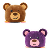 The Original Reversible Bear Double Faced Expression Patented Design Soft Stuffed Plush Animal Doll Toy